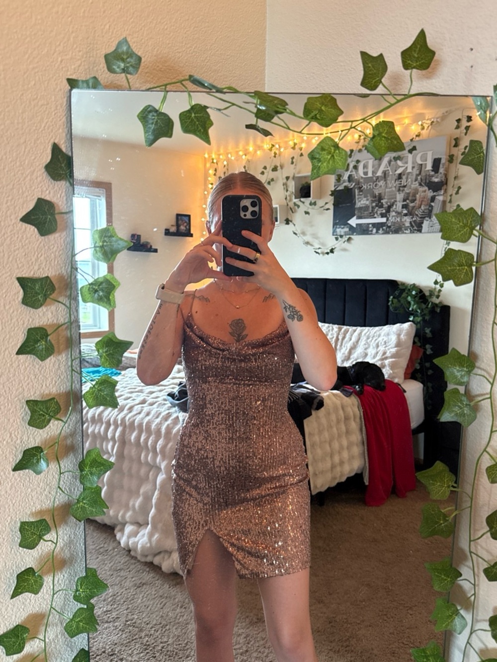 Windsor Brown Sequin Dress